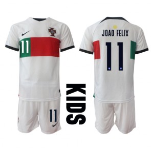 Maillot de foot le Portugal Joao Felix #11 Extérieur enfant Monde 2022 Manches Courte (+ pantalon court)